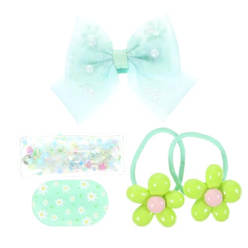 minkissy 1 Satz Haarschmuck Funkelnde Haarnadel Haarspange Für Mädchen -haarschleife Schöne Haarspange Treibsand-haarspangen Haargummi-set Cartoon-zuckerspange Klemme Kleinkind Die Blumen von minkissy