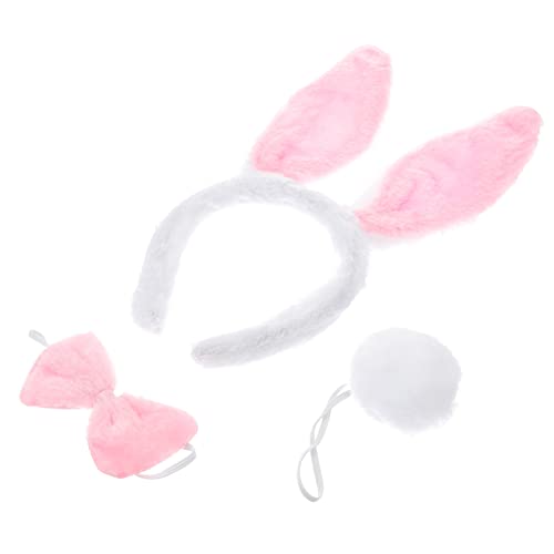 minkissy 1satz Ear Cosplay Haarreif Mit Plüsch-nase Und Teiliges Für Ostern Und Kostümpartys Tierkostüm Accessoire Für von minkissy