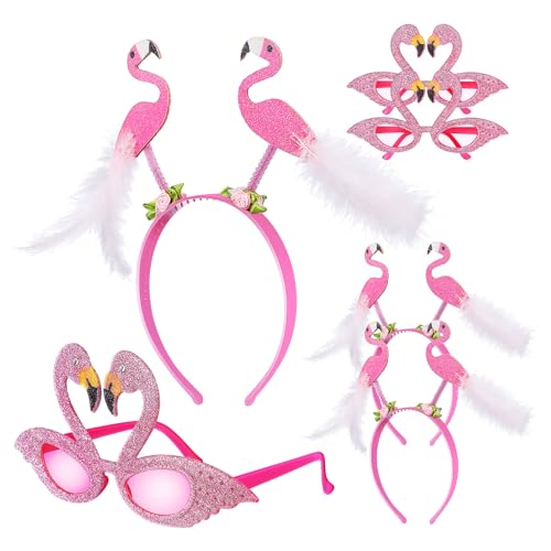 minkissy Niedliche Flamingo-stirnbandbrillen – 6 – Party-accessoires Für Damen – Lustige Brillen-requisiten Für Erwachsene Und Kinder von minkissy