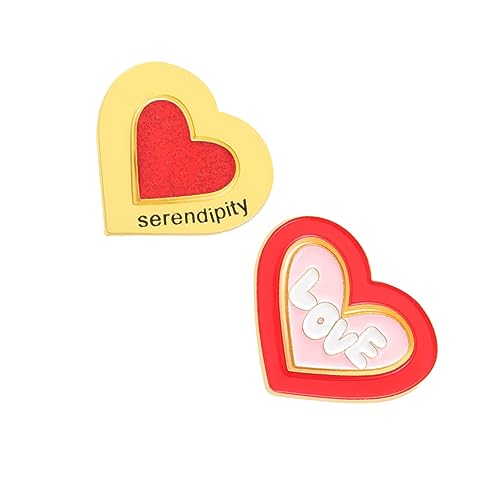 minkissy 1 Satz Herzbroschen Für Frauen Brustnadeln Kreative Accessoires Für Kleidung Für Pullover Schals Und Festlichkeiten 2 Stück von minkissy