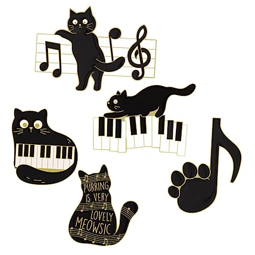 minkissy Katzen Brosche Pin Satz 5 Stücke Kreative Cartoon Anstecknadel für Kleidung Rucksack Legierung Lustige Tiermotive von minkissy