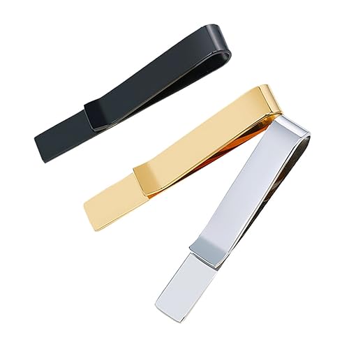 minkissy 1 Satz Krawattenklammern Langlebige Krawattenclips Für Herren Praktische Anzugkrawattenklammern Stilvolle Accessoires 3 Stück von minkissy