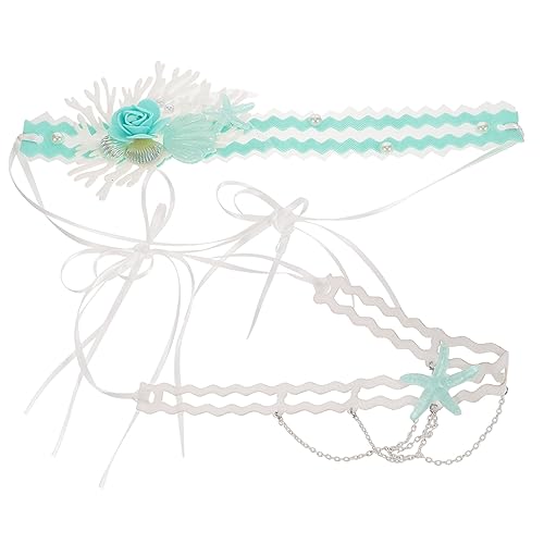 minkissy 1 Satz Meerjungfrau Haarschmuck Set für Frauen Stirnband Halskette für Strandpartys Fotografie Unterwasser Themen Einzigartige Accessoires für Besondere Anlässe von minkissy