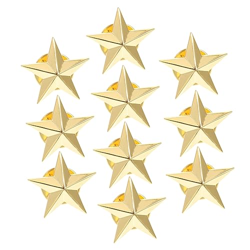 minkissy 1 Satz Pentagramm-abzeichen Männer Stifte Fünf Anstecknadeln Flecken Punkt Dekorationen Spitz Hochzeit Anstecknadel Mit Sternabzeichen Für Golden Legierung 10 Stück minkissy 1 Satz Pentagramm-abzeichen Männer Stifte Fünf Anstecknadeln Flecken Punkt Dekorationen Spitz Hochzeit Anstecknadel Mit Sternabzeichen Für Golden Legierung 10 Stück von minkissy
