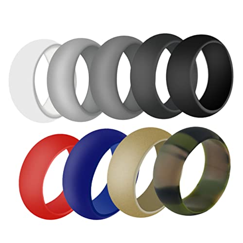 minkissy 9stücke Silikonringe Für Sport Und Alltag Unisex-gummiringe Einfacher Runder in Zufälliger Farbe Geeignet Für Frauen Und von minkissy