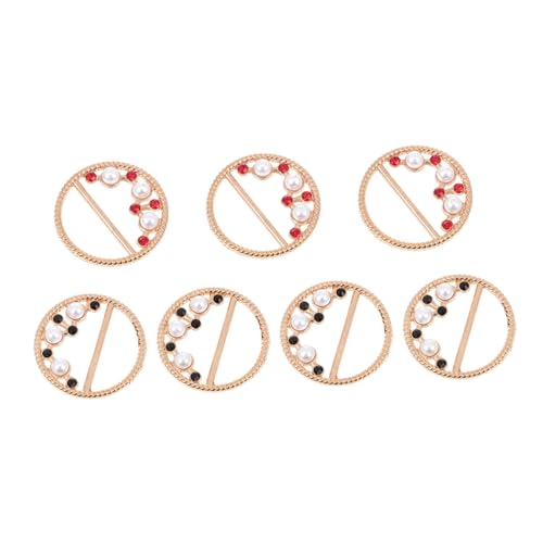 minkissy 1 Satz Teiliges T Shirt Clips Zinklegierung Schal Clips Mit Perlen Dekoration Vielseitige Kleidung Schnallen Für Damenbekleidung Stilvolle Accessoires Zur Betonung Ihrer 8 Stück von minkissy