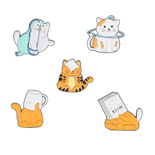 minkissy 1 Satz Teiliges Tier Broschenset Für Frauen Kreative Cartoon Anstecknadeln Für Rucksäcke Taschen Kleidung Zufällige Designs Langlebig Sicher Für Täglichen Gebrauch 5 Stück von minkissy