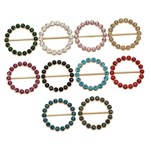 minkissy 1 Satz Teiliges Tragbare Schalringe Multifunktionale Schal Clips Für Damen Dekorative Klammern Gemischten Farben Für Kleidung Und Mode Accessoires 10 Stück von minkissy