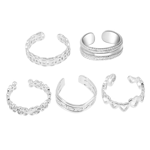 minkissy 5stücke Fußring Knöchelring Dekor Zehenknöchel Schmuckring Für Frauen Aus Legierung Leicht Zu Tragen Für Party Strand Und Alltag von minkissy