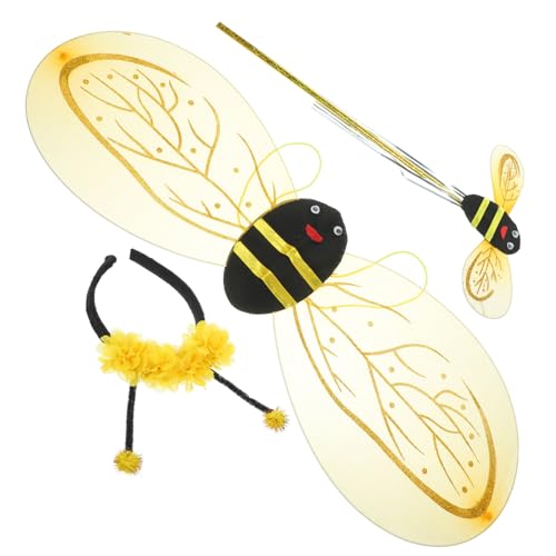 minkissy 1 Set Jungen und Mädchen Biene Kostüm Flügel Biene Stirnband Biene für Geburtstag Parteien Bühne Leistung Halloween von minkissy