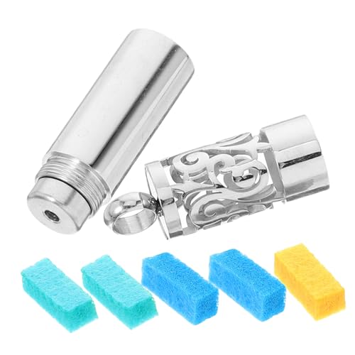 minkissy 1 Set Parfümflasche Öl Dufthalter Halskette Mädchen Duft Halskette Ätherisches Parfüm Halskette Anhänger Aromatherapie Duft Frauen Diffusor Sterling Kreative Zufällige Farbe von minkissy