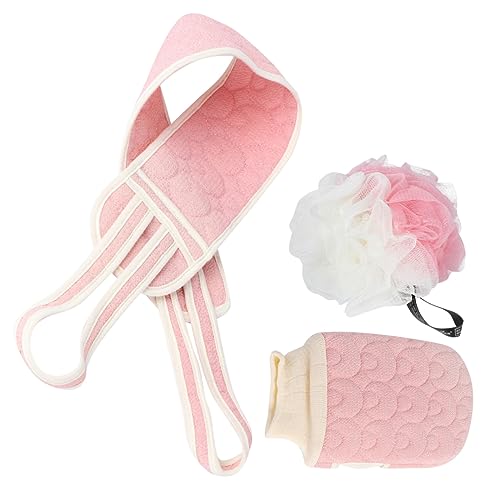 minkissy 1 Set Peeling-reiben Rückenhandtuch-tools Badeblumen-handtuch-set Bad Dusche -bürste für Feinmaschigen Körper -badehandschuh Nicht Mattes Futter von minkissy
