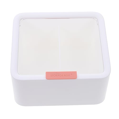 minkissy 1 Stk Aufbewahrungskiste Wattestäbchen-organizer Aufbewahrungsschubladen-organizer Spender Für Make-up-wattepads Desktop-eitelkeit Tupferbehälter Wattebausch Abs Weiß Schreibtisch von minkissy