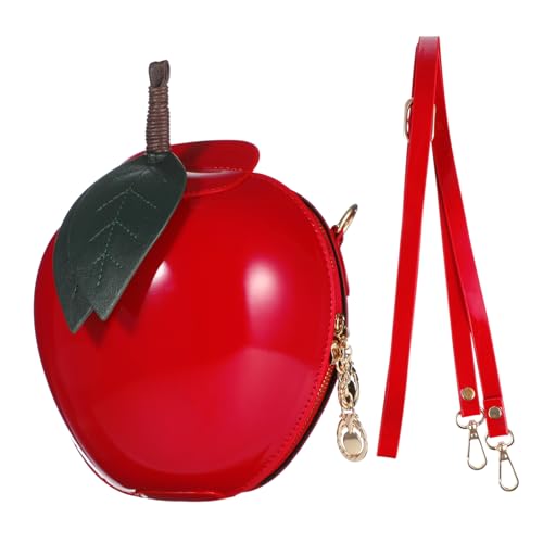 minkissy 1 Stück Apple Umhängetasche Reisetasche Reisetasche für Einkaufstasche brillenetui Geldbeutel Quaste Formwechsel-Geldbörse einzelne Umhängetasche Metall rot von minkissy