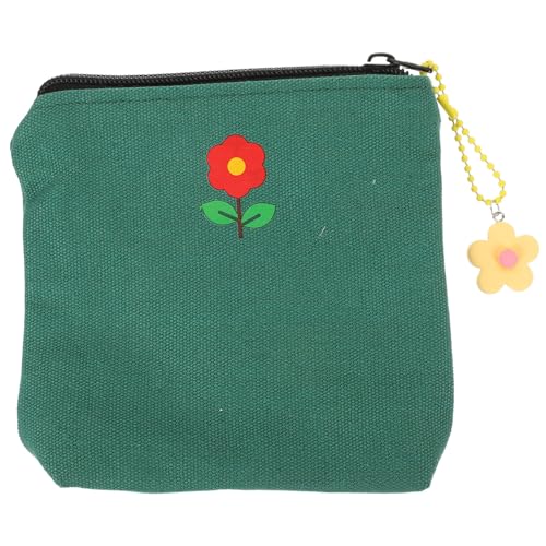 minkissy Kleiner Geldbeutel Damenbindentasche Robustem Canvas Kompakte Aufbewahrung für Kopfhörer Karten und Münzen Tragbare Aufbewahrungstasche für Schule und Reisen von minkissy