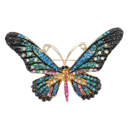 minkissy Schmetterlingsbrosche Für Damen Dekorative Strass-brosche Corsage-brustnadel Modisches Kleidungsornament Robustes Material Perfekter Accessoire Für Kleidung Taschen Und Schals von minkissy
