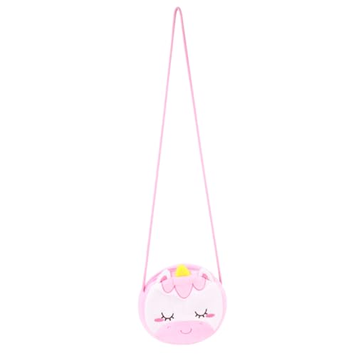 minkissy Portable Einhorn Handtasche Für Junge Mädchen Praktische Aufbewahrungstasche Für Schlüssel Und Kleinigkeiten Weichem Hautfreundlichem Material Hellrosa von minkissy