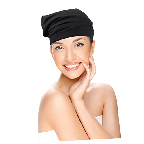 minkissy Runde Schlafmütze Satin Elastische Haarkappe mit Breiter Krempe Atmungsaktiv für Frauen und Männer Haarschutz für Lockiges und Langes Haar Ergonomisches Design von minkissy