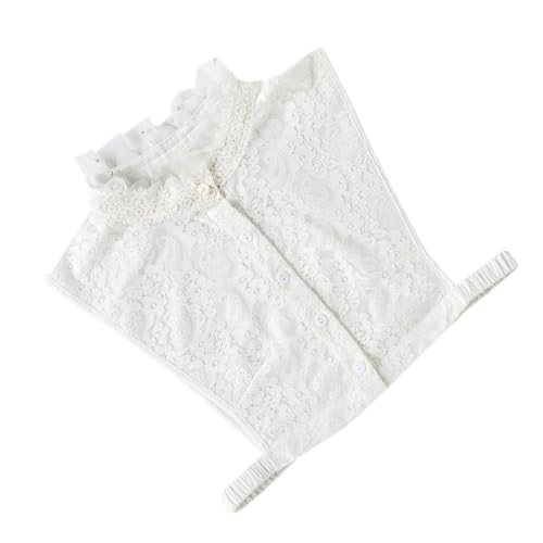 minkissy 1 Stück Falscher Kragen Falsches Halsband Pullover Gefälschter Kragen Abnehmbarer Kragen Falscher Halskragen Abnehmbarer Gefälschter Kragen Kleidung Kragen Weiß Chiffon von minkissy