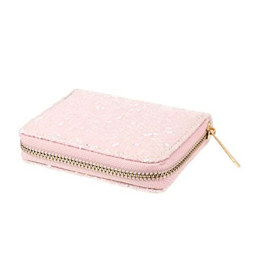 minkissy Geldbörse Mit Glitzer Und Reißverschluss Geldbörse Aufbewahrungstasche Für Damen von minkissy