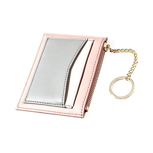 minkissy 1 Stück Geldbörse mit Mehreren Karten Reißverschluss Brieftasche Geldbörse für Frauen mit Reißverschluss für Damen Splice- Rosa von minkissy