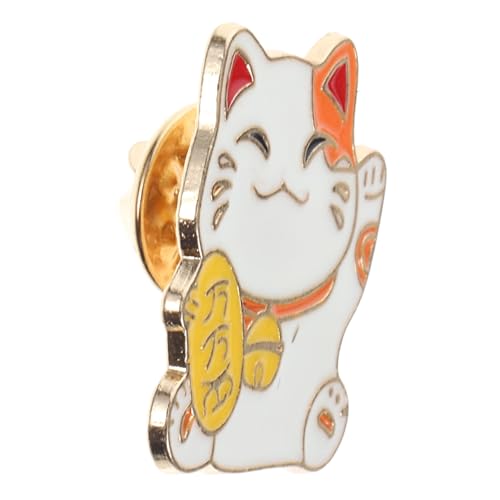 minkissy 1 Stück Glückskatze Brosche Japanische Stil Anstecknadel Kawaii Katzenliebhaber Abzeichen für Jacken Taschen und Schals Langlebiges und Hochwertiges Design Bringt Glück und von minkissy