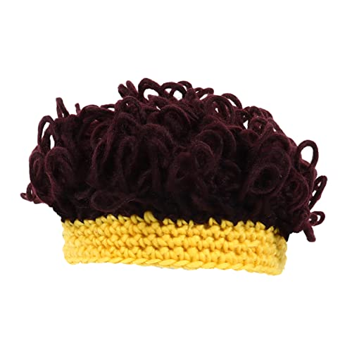 minkissy Junge Mädchen Perückenmütze Für Junge Mädchen Jungen Winter Fotografie Prop Handgemachte Kostüm Zubehör Warm Leicht Zu Tragen Für Babyfotos Partys von minkissy