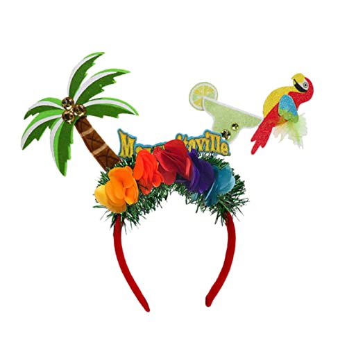 minkissy Haarschmuck 1 Stück Hawaiianische Haar-Accessoires Make-Up-Haarband Strand-Outfits Hawaii-Outfits Hawaii-Party-Stirnband Strand-Party-Stirnbänder Palmenkopf-Bopper von minkissy