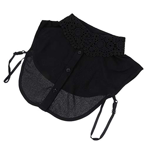 minkissy 1 Stück Hemd Mit Falschem Kragen Gefälschte Für Frauen Kleidung Kragen Gefälschter Blusenkragen Fälschung Halskrause Aus Spitze Abnehmbarer Falscher Kragen Black Chiffon von minkissy