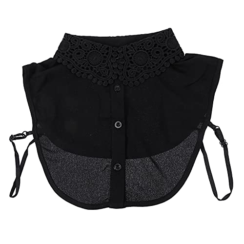 minkissy 1 Stück Hemd mit falschem Kragen Chiffon Fake-Kragen Chiffon halber Blusenkragen Chiffonbluse Kragenbluse bluse damen pullunder damen Pullover gefälschter Kragen Damen Hemdkragen von minkissy