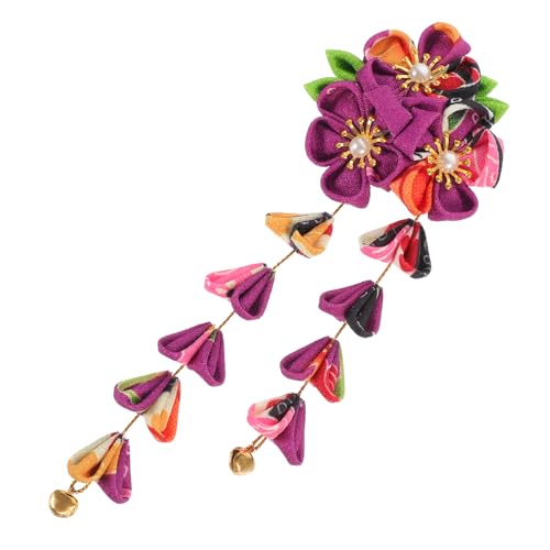 minkissy Kimono Haarschmuck Hanfu Kopfbedeckung Blumen Quaste Tuch Dekoration Zubehör Für Frauen Anlässe von minkissy