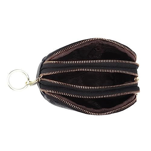 minkissy 1 Stück Kleine Münzbörse Hochwertigem Rindsleder mit Reißverschluss Stilvoller für Münzen Karten Schlüssel für Handtaschen Gürtel von minkissy