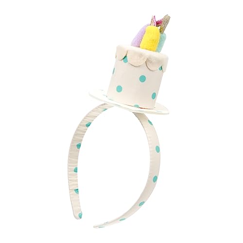 minkissy 1stk Kerze Stirnband Mädchen Hüte Mädchengeburtstag Kopfbedeckung Kuchenhut Mit Kerze Mädchen Tiara Stirnband Geburtstagsparty-hut Mädchenmütze Samt Weihnachten Weiß Kind Haarnadel von minkissy