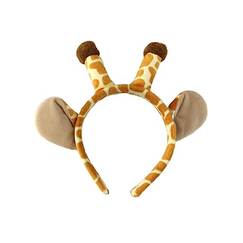 minkissy 1stk Gastgeschenke Für Dschungelpartys Giraffen-haarband Giraffen-party-kopfschmuck Head Bopper-stirnband Giraffen-kopfschmuck Geweih Stirnband Geburtstag Haarschmuck Kind Hut Tier von minkissy