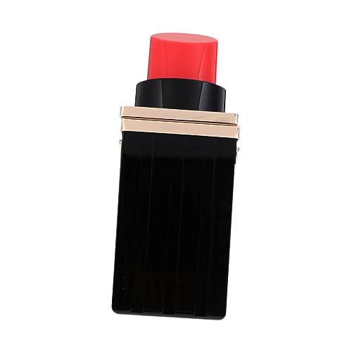 minkissy 1 Stück Lippenstift Tasche Damen Rosa Schulranzen Frauentasche Kupplung Trendy Kette Mini Für Frauen Schulter Form Kleidertaschen Für Den Abend Black Acryl von minkissy