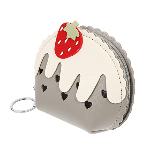 minkissy Erdbeere Kleiner Geldbörse Für Mädchen Pu Geldbeutel Mit Reißverschluss Kleine Münzgeldbörse Erdbeer Design Handtaschen Zubehör Für Reisen von minkissy