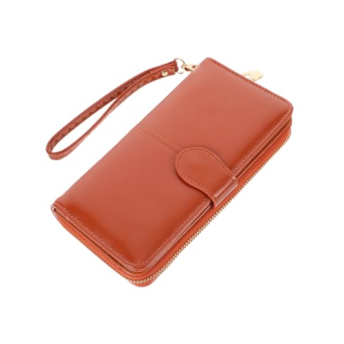 minkissy 1 Stück Ölwachs -Leder -Brieftasche Hochzeit Reißverschluss Brieftasche Frauen Dame Geldbörsen Münze weibliche Geldbörse Münzgrundstückszips Brieftasche Geldbörse wechseln von minkissy