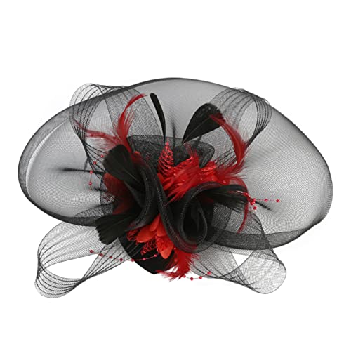 1 Stk Partyblume Haarschmuck Für Frauen Hochzeit Haarspange Derby-cap Für Damen -mesh-haarspange Vintage-dekor Steckbrett Gittergewebe Modellieren Fräulein von minkissy