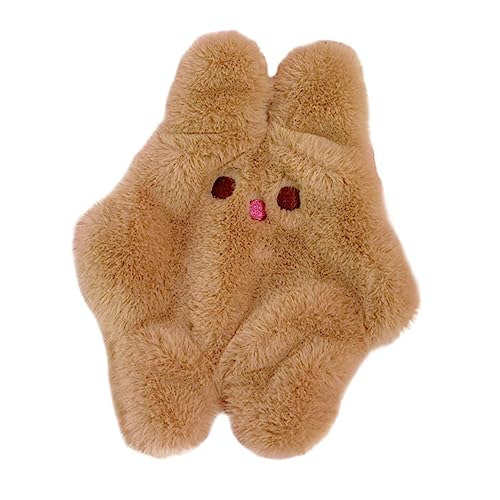 minkissy 1 Stück Plüsch Kaninchen Geldbörse Lustiger Cartoon Münzbeutel mit Reißverschluss für Frauen Kosmetiktasche Khaki minkissy 1 Stück Plüsch Kaninchen Geldbörse Lustiger Cartoon Münzbeutel mit Reißverschluss für Frauen Kosmetiktasche Khaki von minkissy