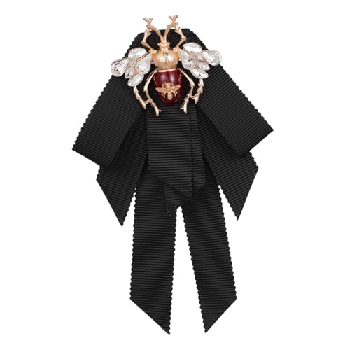 minkissy 1 Stück Retro Bienen Brosche Schwarze Bowtie Brosche für Damen Perfektes Accessoire für Mode und Geschenkideen zu Besonderen Anlässen von minkissy