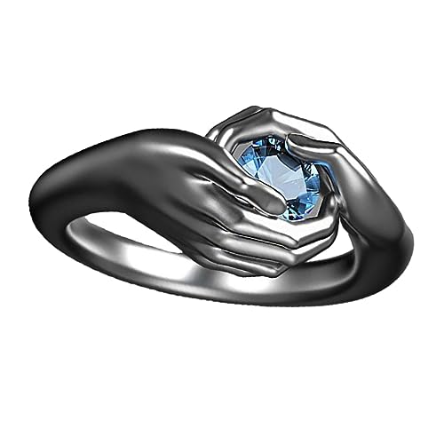 minkissy 1 Stück Sapphire Ring für Damen Eleganter Verstellbarer Schmuck für Besondere Anlässe Stilvoller Finger Schmuck im Europäischen Design für Partys Alltagslooks von minkissy