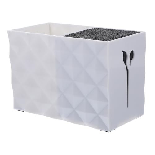 minkissy Rutschfester Aufbewahrungsbehälter Für Haarschneidescheren Organizer Für Haarschneider Kämme Clips Weiß Hohe Kapazität Und Langlebig von minkissy