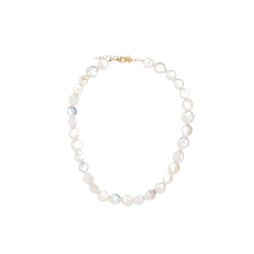 minkissy Muschelkette Aus Kaurimuscheln Halskette Im Hawaii-strandstil Für Damen Muschelhalsband Als Geschenkidee Für Geburtstage Und Feiertage Weißgoldfarben Handgefertigt von minkissy