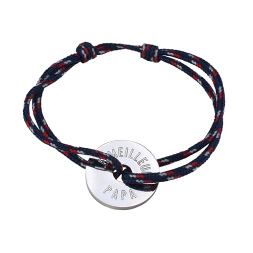 minkissy 1 Stück Vatertagsarmband Armbänder für Frauen im Trend Perlen Papa Väter Bräutigam Mann handgewebtes Armband Handverzierung einfache Handkette Rostfreier Stahl von minkissy