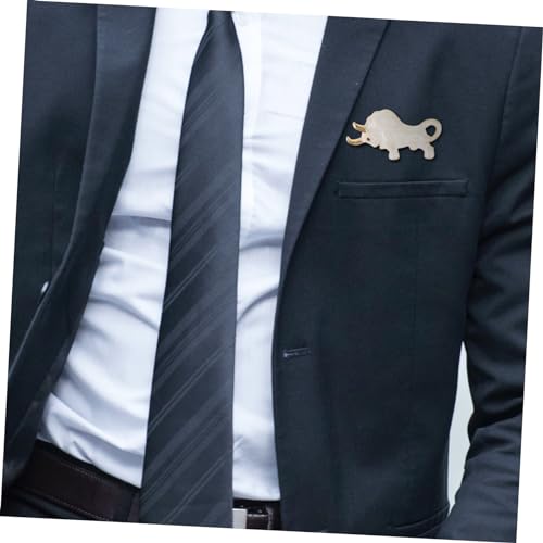 minkissy 1 Stück Weiße Brosche Große Brosche Neuartige Broschennadeln Broschen Für Damen Kleidung Dekorative Brosche Modeschmuck Für Damen Anstecknadel Brosche Im Rinderdesign von minkissy