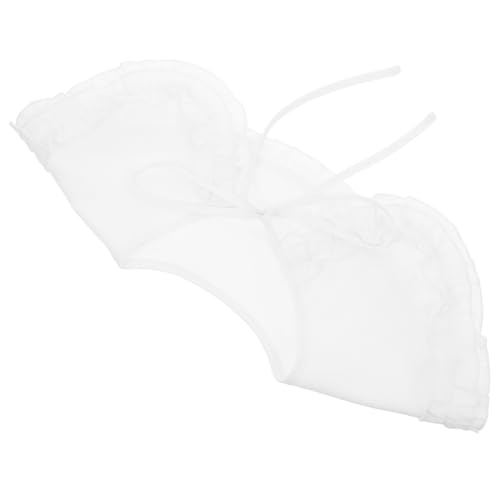 minkissy Fake Kragen Abnehmbar Damen Rüschen Falscher Kragen Shirt Pullover Kleidung Accessoire Gefälschten Chiffon von minkissy