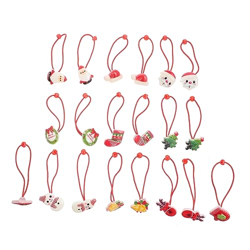 minkissy 10er-pack Weihnachtliche Haar-accessoires Für Mädchen Weihnachts-haargummis Haarbänder Baby-haargummis Pferdeschwanzhalter Feiner Haarhalter Stilvolle Haarseile Zufälliger Stil von minkissy