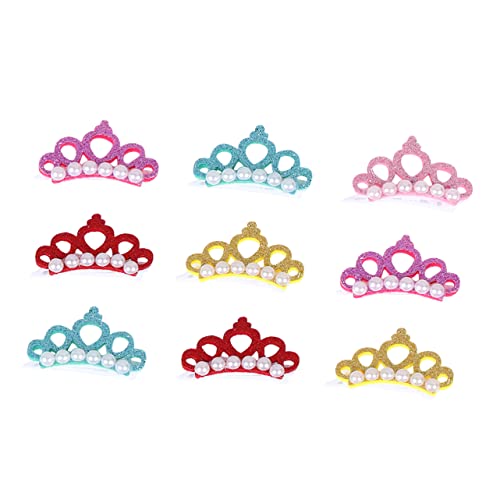 minkissy 10 Pcs puppy Headdress cat hair accessories pearl headpiece dog pin mini pearl pet Snap Hair Clips Dog Headwear kids tiara hair accessories for kids Hair Pins Princess baby von minkissy