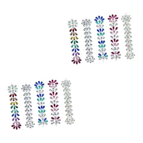minkissy 10 Stk Haarbohrer-Gesichtsaufkleber Aufkleber mit Strasssteinen Gesicht Strassaufkleber haarschmuck haarsschmuck Schönheitsaufkleber Gesichtsaufkleber selber machen Acryl von minkissy