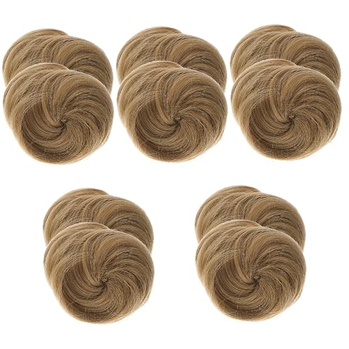 minkissy 10 Stk Kugelkopf-kreis-perücke Haarschmuck Glatte Haarperücke Damen Perücken Donut-haarknoten Kopfbedeckungen Für Damen Hochsteckfrisur Haarkralle Mode Hochtemperaturdraht Fräulein von minkissy